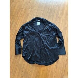 Abercrombie & Fitch Oversized Satin Button Down Shirt Large